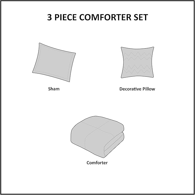 MI ZONE Cozy Comforter Set Cabin Lifestyle Plaid Design All Season Bedding Matching Shams, Decorative Pillow, Twin/Twin XL, Brody Blue 3 Piece, Green/Navy - LeafyLoom
