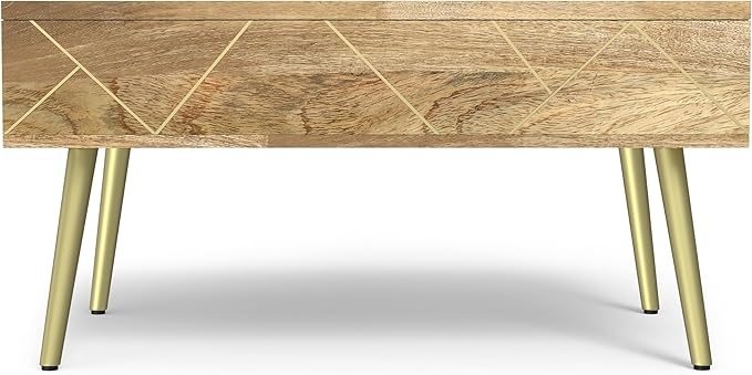 SIMPLIHOME Jager Lift Top Coffee Table, 36 inch, Natural - LeafyLoom