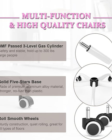 Mimoglad Office Chair, High Back Ergonomic Desk Chair with Adjustable Lumbar Support and Headrest, Swivel Task Chair with flip-up Armrests for Guitar Playing, 5 Years Warranty - LeafyLoom