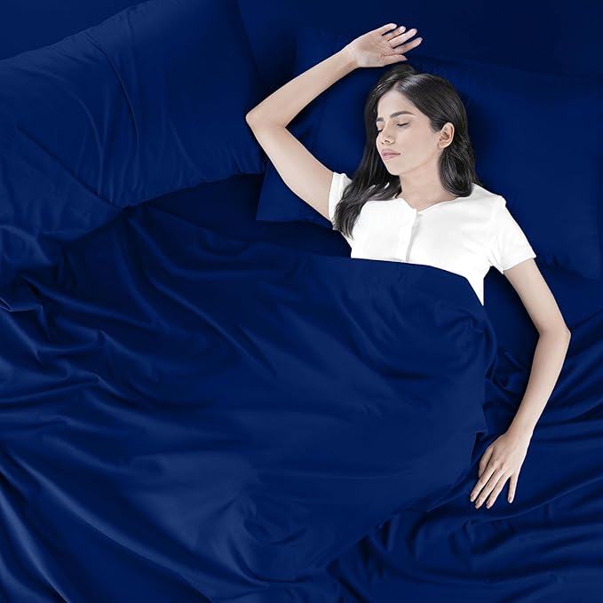 Utopia Bedding King Bed Sheets Set - 4 Piece Bedding - Brushed Microfiber - Shrinkage and Fade Resistant - Easy Care (King, Royal Blue) - LeafyLoom
