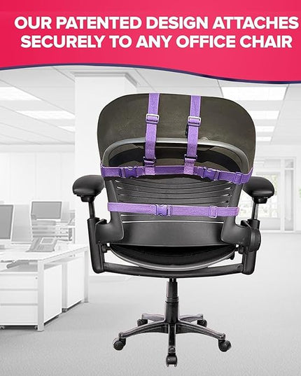 The Original Office Chair Blanket by SnuggleBack; Cozy Comfy Office Desk Chair Wrap Attaches for Convenient Heat and Hands-Free. Stay Warm In The Winter or Summer. Sherpa Fur Lining - LeafyLoom