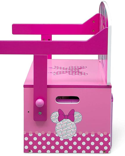 Delta Children Kids Convertible Activity Bench - Greenguard Gold Certified, Disney Minnie Mouse - LeafyLoom