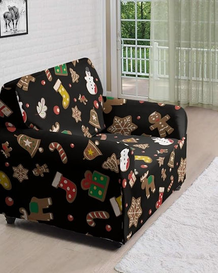 FKELYI Christmas Decorations Indoor Furniture Protector Easy Going Stretch Sofa Slipcover Non-Slip Sofa Slipcovers Washable Sofa Couch Cover S FKELYI