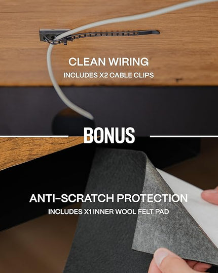 Under Desk Drawer For Desk, Standing Desk Drawer Attachment Under Desk Drawer Slide Out, Carbon Steel Office Drawers Under Desk Pull Out Undermount Drawer, Sliding Underdesk Drawer - 21.5*14*2.8 in - LeafyLoom