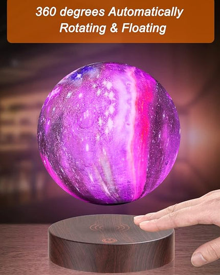 VGAzer Levitating Moon Lamp Floating and Spinning in Air Freely with 16 Colors LED Galaxy Moon Lamp Lights,Unique Gift & Decorative Lamp for Kids Lover Friends - LeafyLoom