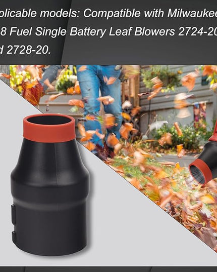 Car Drying Nozzle with Red Soft Tip Cover for Milwaukee M18 Fuel Single Battery Leaf Blowers Fits 2724-20 and 2728-20 - LeafyLoom
