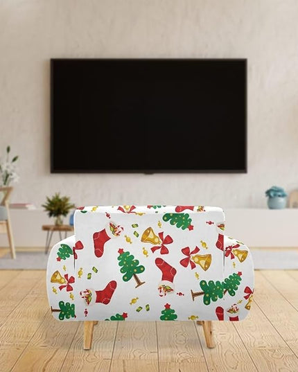 FKELYI Christmas Tree Easy Going Stretch Sofa Slipcover Washable Sofa Couch Cover Comfortable Furniture Protector with Elastic Bottom M FKELYI