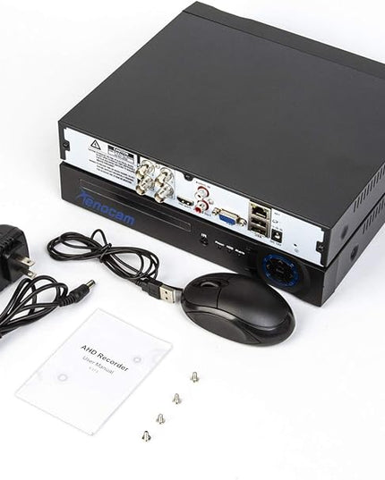 4CH 1080N Hybrid 5-in-1 AHD DVR (1080P NVR+1080N AHD+960H Analog+TVI+CVI) Standalone DVR CCTV Surveillance Security System Video Recorder Motion Detection， Hard Drive not Included XENOCAM