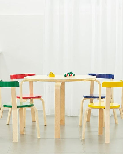 ECR4Kids ECRKids Seating, 5-Piece Table and Chairs Set, Assorted - LeafyLoom