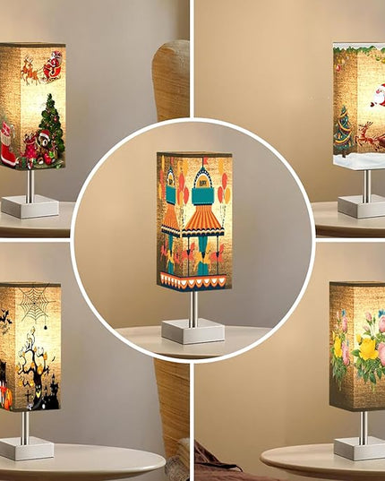 Black Small Table Lamp for Nightstand - Bedside Lamps for Nightstand, Minimalist Bedroom Lamp with Sliver Base, Desk Reading Lamp for Kids Room Living Room Office - LeafyLoom