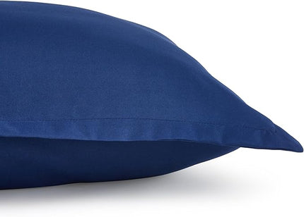 Amazon Basics 2 Piece Microfiber Kid's Comforter and Pillow Sham Set, Toddler, Navy, Solid - LeafyLoom