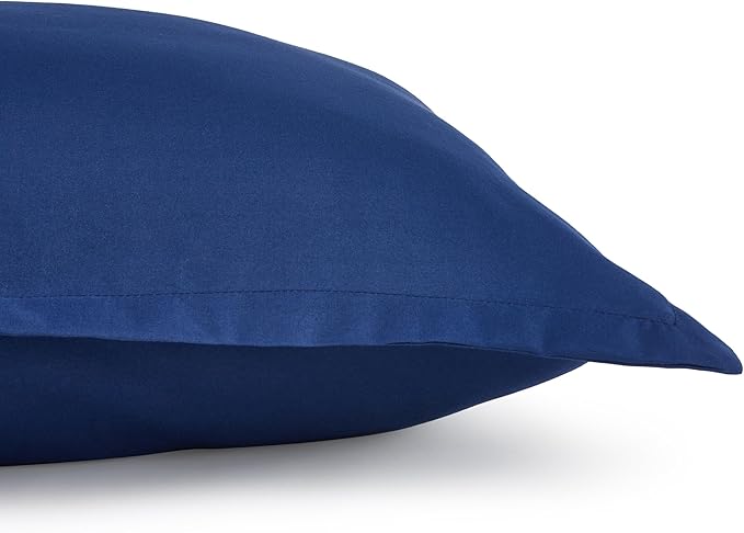 Amazon Basics 2 Piece Microfiber Kid's Comforter and Pillow Sham Set, Toddler, Navy, Solid - LeafyLoom