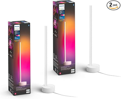 Philips Hue Signe Smart Table Lamp, White - White and Color Ambiance LED Color-Changing Light - 2 Pack - Control with Hue App - Compatible with Alexa, Google Assistant, and Apple Homekit PhilipsHue