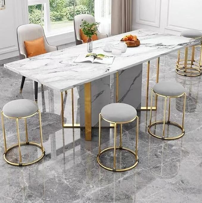 Velvet Bar Stool Backless Bar Stools Counter Stools Vanity Stools salon backless bar stools Round Stool Stackable Round Chairs Dining Chairs Set of 5 Pack,for Dinning,Kitchen,salon,Semina. - LeafyLoom