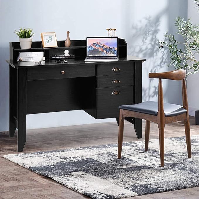 Computer Desk, Default, Black - LeafyLoom