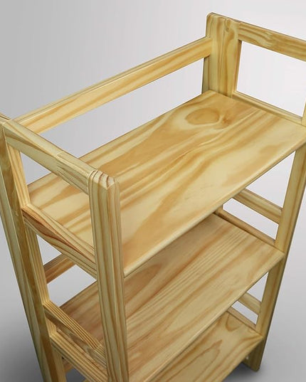 Casual Home 3-Shelf Student 20.75" Wide Folding Bookcase, Natural (New) - LeafyLoom