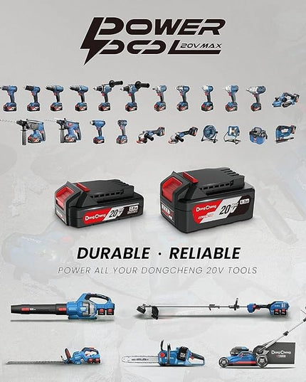 DongCheng Leaf Blower, 650 CFM 40V Cordless Leaf Blower with 2 * 4.0Ah Batteries and Charger, Variable Speed Jet Fan Brushless Motor Electric Leaf Blower for Town Care, Patio, Blowing Leaves and Snow - LeafyLoom