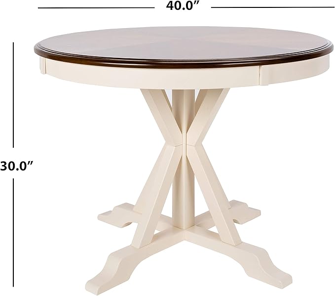 Safavieh Home Collection Shay White and Natural 5-piece Dining Set - LeafyLoom