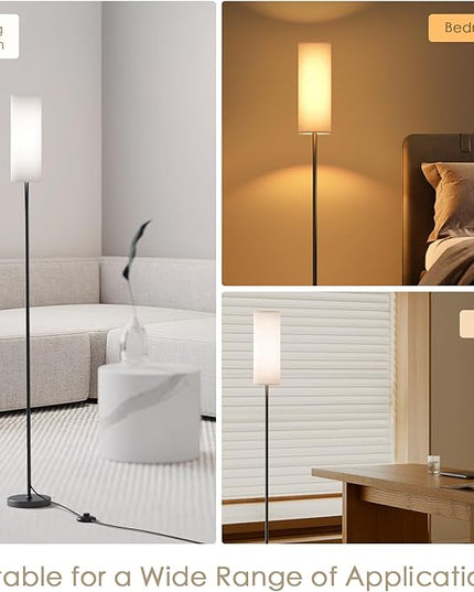Floor Lamps for Living Room with 3 Color Temperatures, Modern Standing Lamp Tall Industrial Reading for Bedroom, Living Room, Office, Kids Room, Dimmable Floor Lamp,9W Bulb Included - LeafyLoom