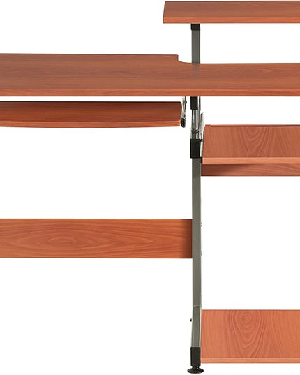 NicBex Laik-DW-00052-DX Desks, 37.75" W x 22" D x 35.25" H, Brown - LeafyLoom