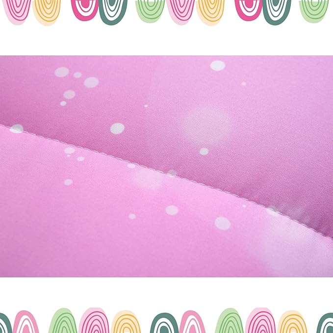 Girls Unicorn Bedding Set 3 Piece Rainbow Comforter Set for Teen Girls Adults with Sparkle Stars Soft Bedding Sets Machine Washable, Multi, Twin - LeafyLoom