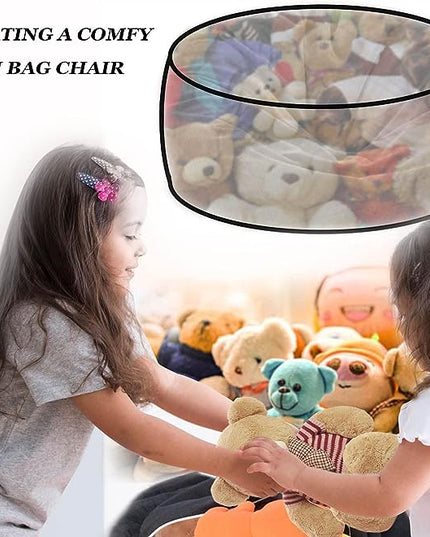 6FT Giant Round Faux Fur Bean Bag Chair Cover - Ultra Soft and Fluffy for Adults, Machine Washable (No Filler, Cover Only) - LeafyLoom