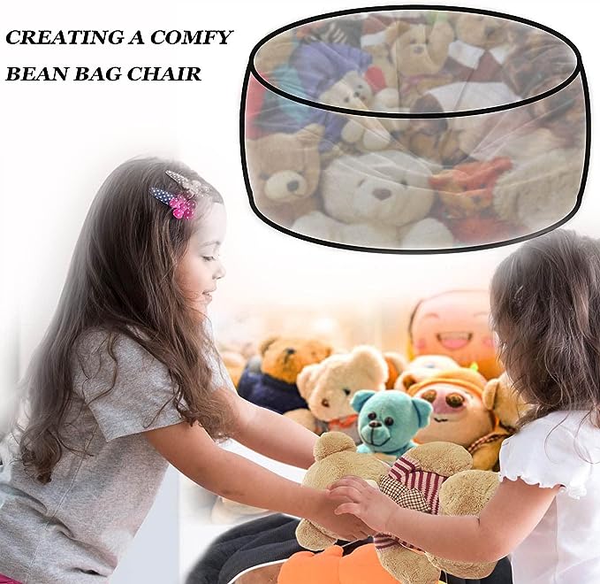 6FT Giant Fur Bean Bag Chair Cover, Ultra Soft Bean Bag Bed for Adults (No Filler, Cover only), Big Round Soft Fluffy Faux Fur Bean Bag Lazy Sofa Bed Cover, Machine Washable Big Size Bean Bag Cover - LeafyLoom