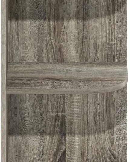 Furinno Pasir 4-Tier Corner Open Shelf Bookcase, French Oak - LeafyLoom