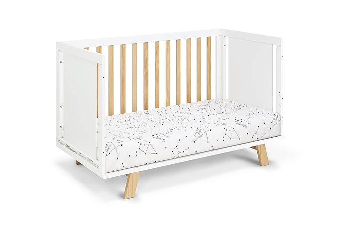 Suite Bebe Livia Convertible Crib in White & Natural - LeafyLoom