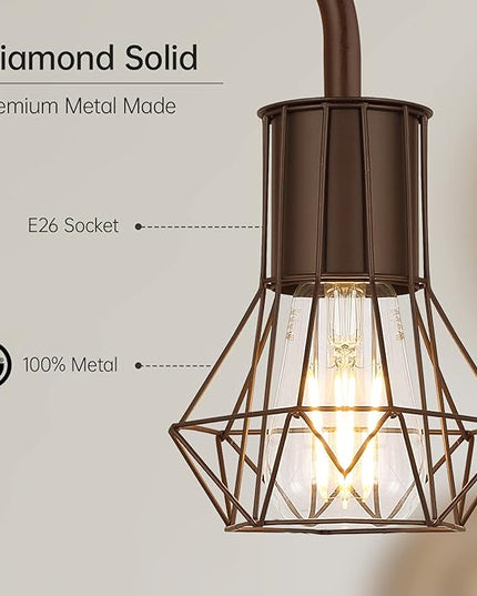 BoostArea Floor lamp,Industrial Floor Lamp,Standing Lamp with 6W LED Bulb,E26 Socket,On/Off Footswitch,Whole Metal,Modern Floor Lamp for Bedroom,Office, Living Room,Rustic,Vintage,Farmhouse - LeafyLoom