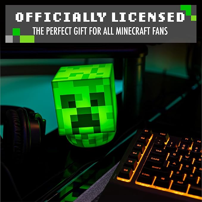 Paladone Minecraft Creeper Sway Lamp - Battery Operated Minecraft Light | Official Merchandise - LeafyLoom