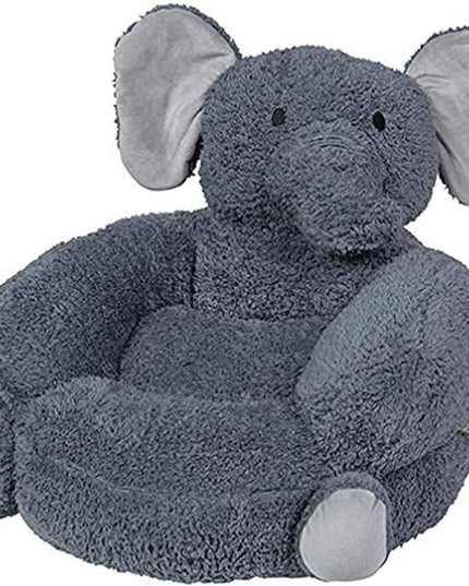 Trend Lab Elephant Toddler Chair Plush Character Kids Chair Comfy Furniture Pillow Chair for Boys and Girls, 21 x 19 x 19 inches - LeafyLoom