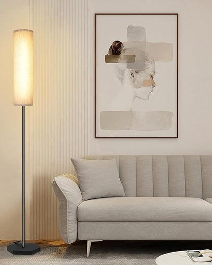Floor Lamp for Living Room,Modern Standing Lamps with Lamp Shade,Pole Lamps for Bedrooms, Tall Lamp for Reading with Remote (Modern - Black) - LeafyLoom