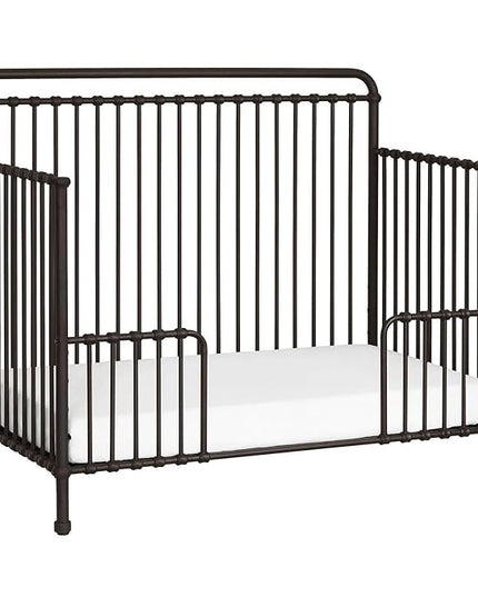Namesake Winston 4-in-1 Convertible Metal Crib in Washed White, Greenguard Gold Certified - LeafyLoom