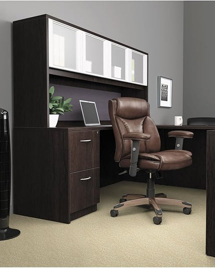 Alera ALEVA542822ES 15.63 in. x 20.5 in. x 28.5 in. Valencia Series 2-Drawer Full File Pedestal - Espresso - LeafyLoom