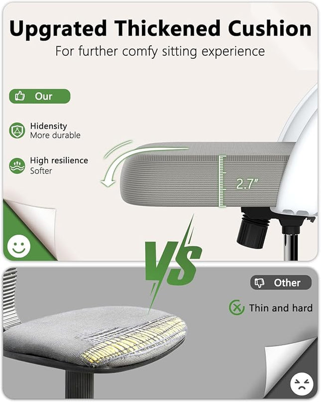Home Office Chair, High Back Ergonomic Desk Chair with 3D Armrests, Lumbar Support, Mesh Computer Chair with Adjustable Headrest, for Home, Office, Work, Student - LeafyLoom