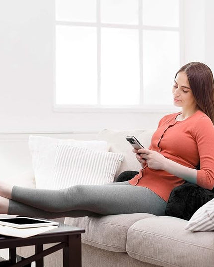 Clara Clark Reading Pillow, Standard Back Pillow for Sitting Up in Bed, Memory Foam Back Support Pillow, Reading Pillows for Sitting in Bed, Black Sit Up Pillow for Bed Chair Arm Pillow with Pockets - LeafyLoom