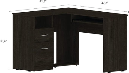 NicBex Kimberly-DW-00051-LWJ Home Office Desks, 47.2"x41.3"x30.4", Black - LeafyLoom
