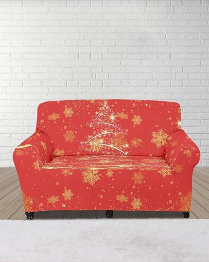 FKELYI Easy Going Stretch Sofa Slipcover Christmas Tree Sofa Couch Cover Washable Sofa Slipcovers Comfortable Furniture Protector M FKELYI
