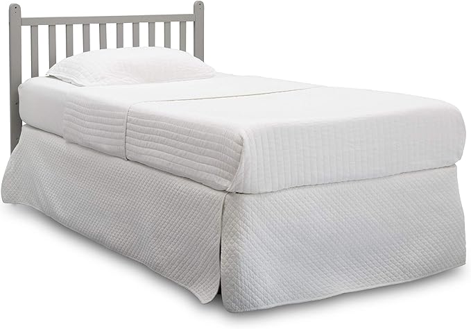 Delta Children Emery Mini Convertible Baby Crib & Twinkle Stars 3-Inch Waterproof Mini Crib Mattress, Grey - LeafyLoom