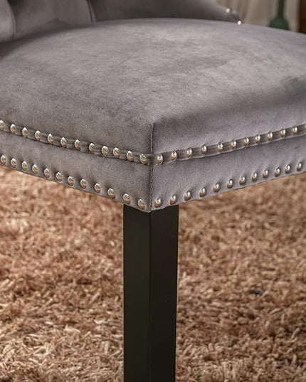 NicBex Haerin-SD-00097-LWJ Dining Chairs, 25.5"x19.7"x37.4", Deep Gray - LeafyLoom