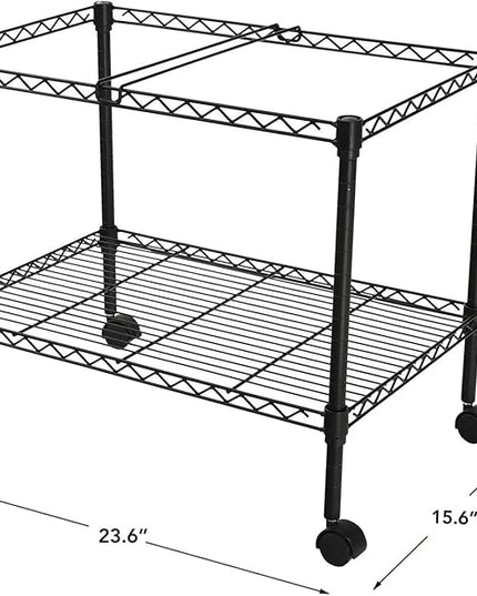Finnhomy Premium 1-Tier Metal Rolling File Cart for Letter Size and Legal Size Folder, Black - LeafyLoom