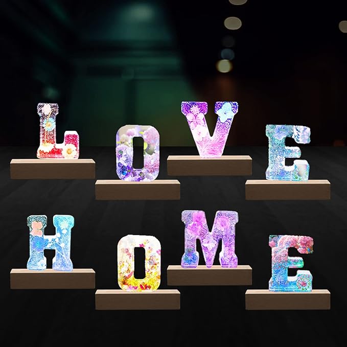 2Pack 6" Wood Rectangle Display Pedestal,Wooden Rectangle Colorful Lights Display Base for Acrylic and Plexiglass,Wood Night LED Light Lamp Base - LeafyLoom