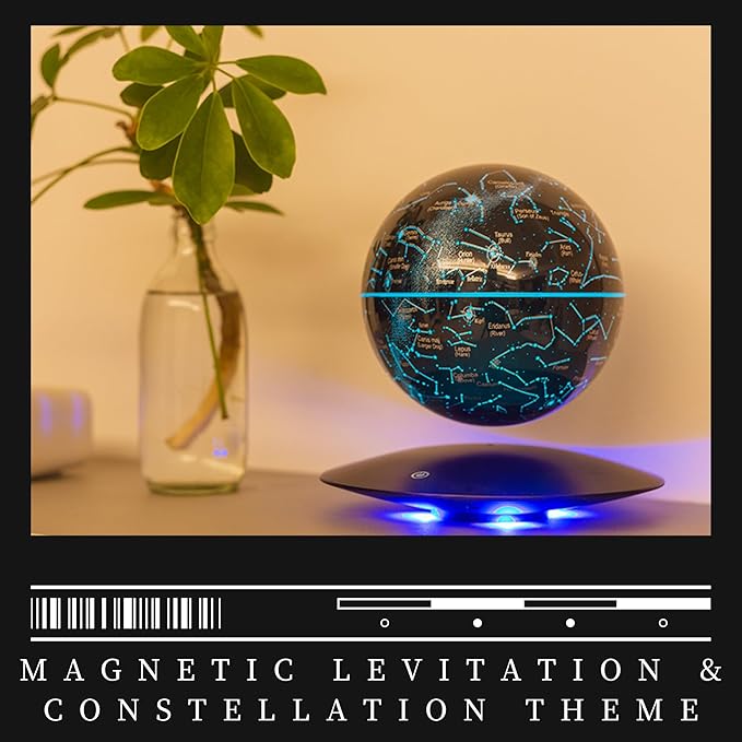 Levitating Constellation Ball, Levitating Star Night Light Globe, Creative LED Starlight Ball Gifts for Birthday Kids Women Girls Boy Best Friend - LeafyLoom