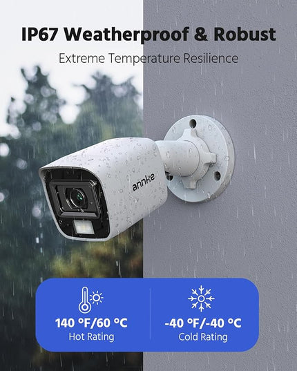 ANNKE 3K Lite Wired Security Camera System with AI Human/Vehicle Detection, H.265+ 8CH Surveillance DVR with 1TB Hard Drive and 8 x 1080p HD Outdoor CCTV Cameras, Color Night Vision, Smart Dual Light ANNKE
