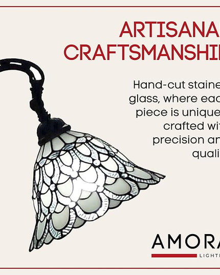 Amora Tiffany Floor Lamp Torchiere - Arched Style Peacock Floor Lamp - 62” Tall Peacock Floor Stained Glass Lamp - Tiffany Floor Lamps for Living Room - LeafyLoom
