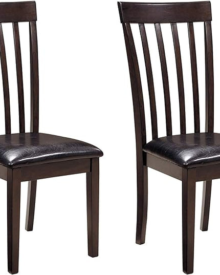 Signature Design by Ashley Hammis Rake Back Dining Room Chair, Set of 2, Dark Brown - LeafyLoom