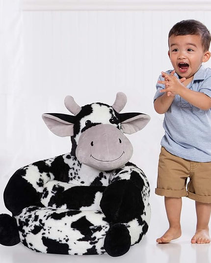Trend Lab Cow Toddler Chair Plush Character Kids Chair Comfy Furniture Pillow Chair for Boys and Girls, 21 x 19 x 19 inches - LeafyLoom