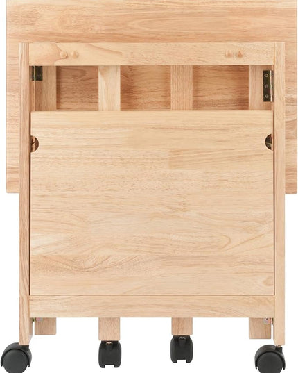 Winsome Mission 2-Shelf Wood Mobile Printer Stand, Brown (81628) - LeafyLoom