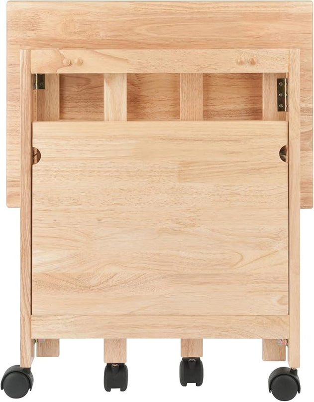 Winsome Mission 2-Shelf Wood Mobile Printer Stand, Brown (81628) - LeafyLoom